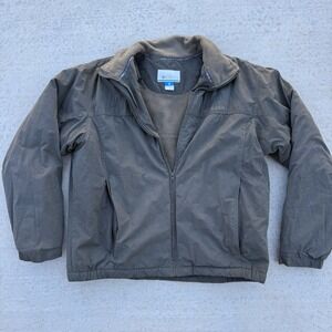 Columbia Men's Large Olive Green Full Zip Fleece Lined Bomber Jacket Thermal